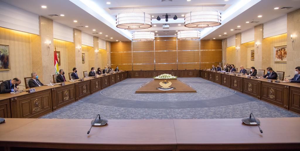 سەرۆکی حکومەتی هەرێمی کوردستان سەرپەرشتی کۆبوونەوەیەکی ئەنجوومەنی باڵای ئابووری دەکات